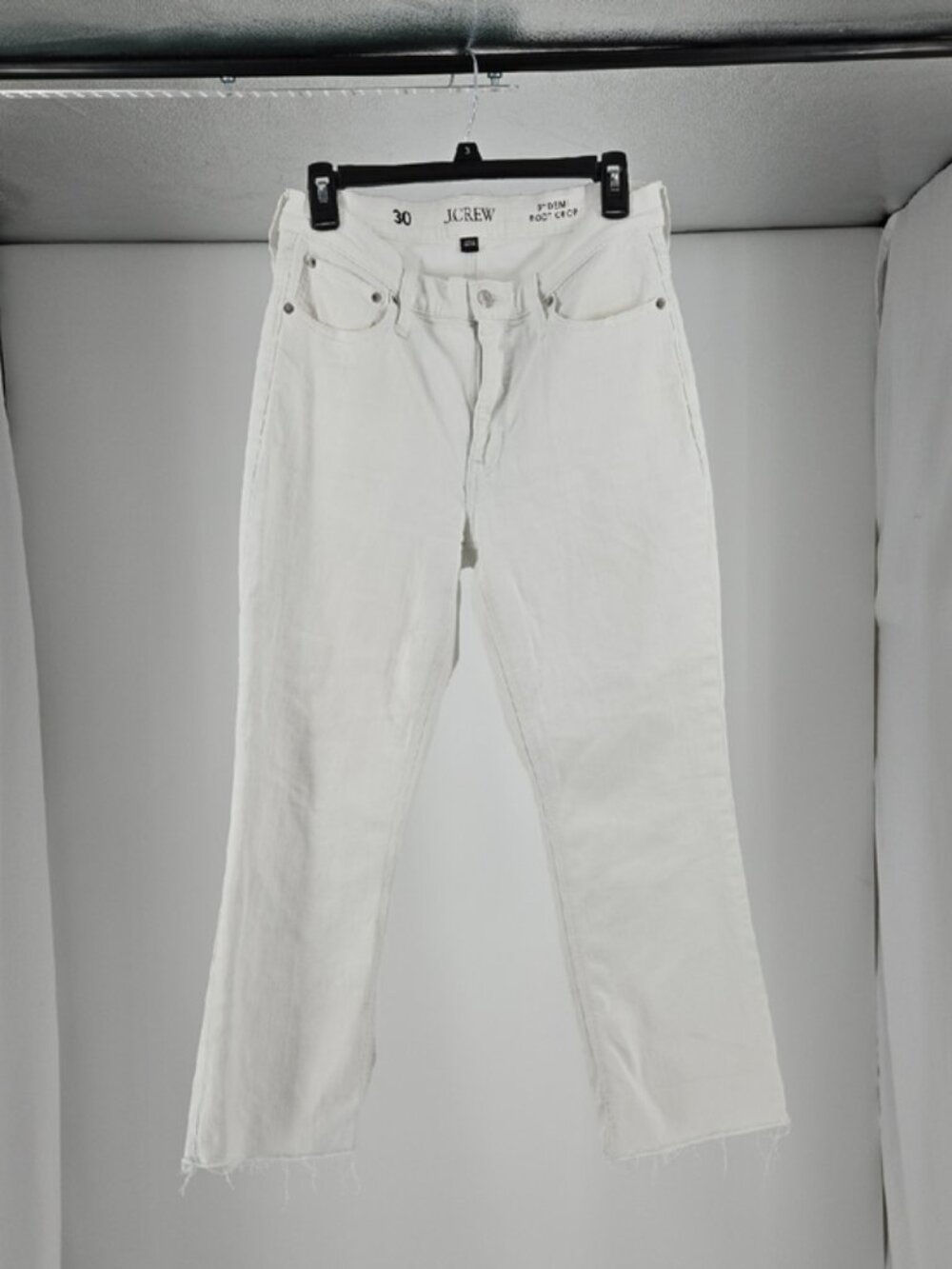 J.Crew White Demi Boot Jeans Size 30